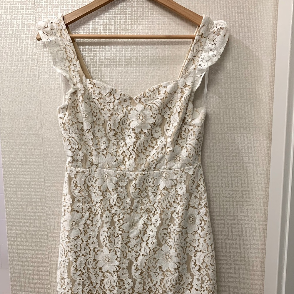Morning Lavender White Lace Dress